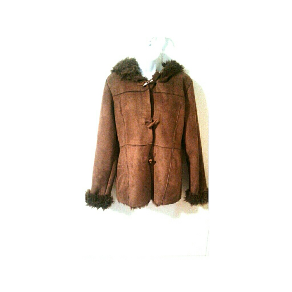 Winter brown fur coat
